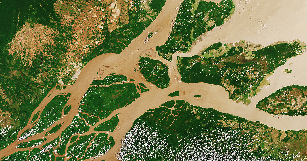Il Rio delle Amazzoni visto dal satellite