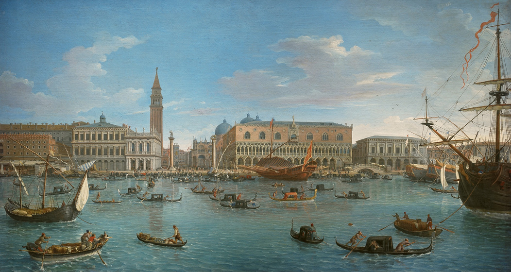 Caspar van Wittel, Veduta del molo di Venezia dall’Isola di San Giorgio, 1697
