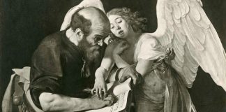 Michelangelo Merisi da Caravaggio, San Matteo e l'angelo (particolare)