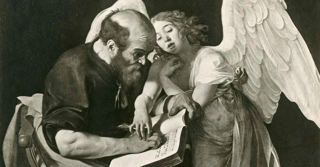 Michelangelo Merisi da Caravaggio, San Matteo e l'angelo (particolare)