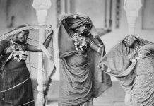 Nautch dancers in India, ca 1860-1870