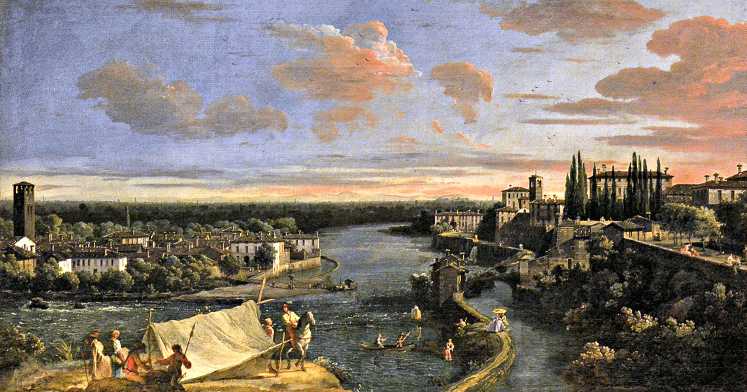 Bernardo Bellotto, Veduta di Vaprio d'Adda