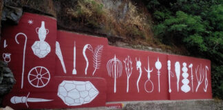 Andreco, Bastoni, wallpainting, 2019