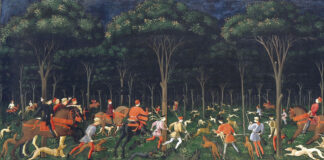 Paolo Uccello, Caccia notturna, particolare