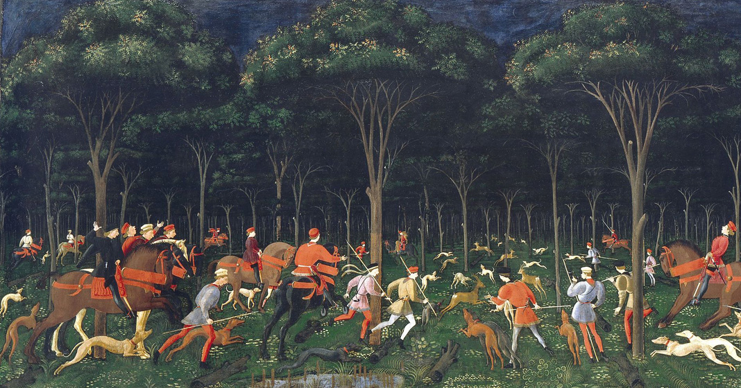 Paolo Uccello, Caccia notturna, particolare