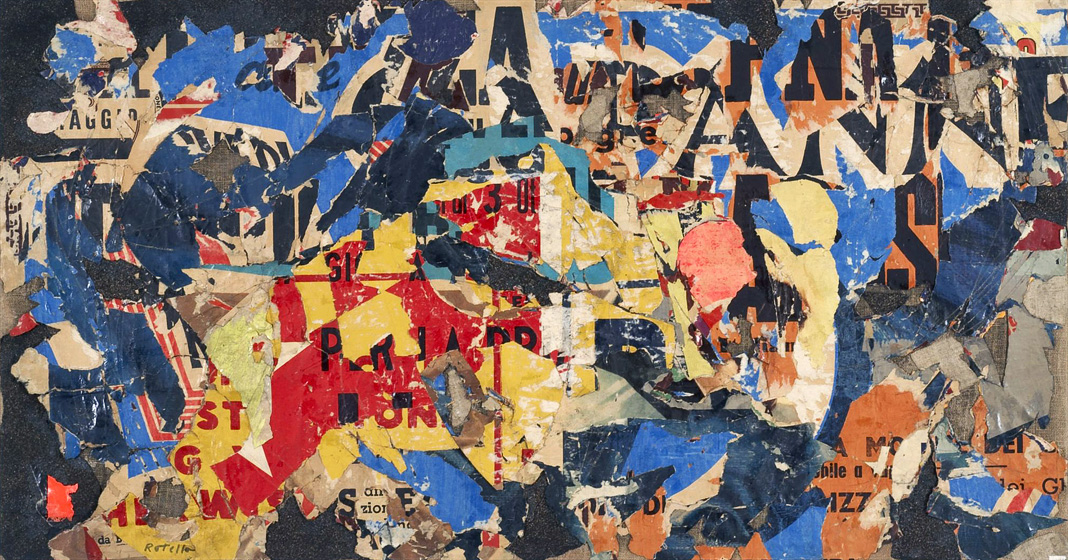 Mimmo Rotella, Collage 12, 1954